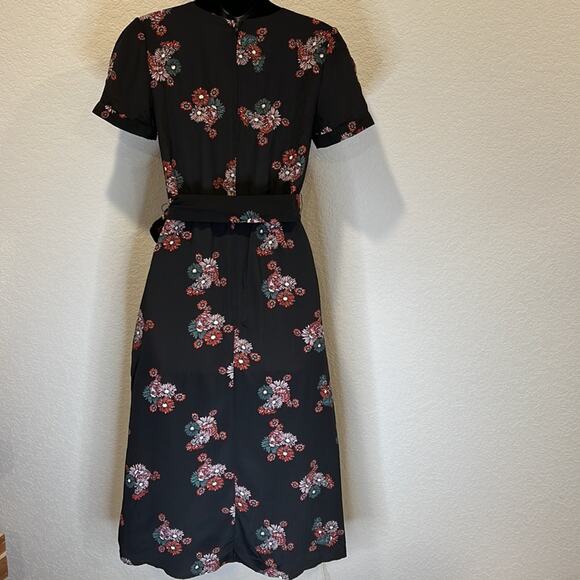 ModCloth Floral Cap Sleeve Wrap Dress Size XS - Picture 9 of 16